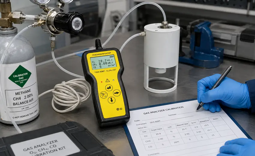 Поверка, калибровка и обслуживание газоанализаторов ОКА